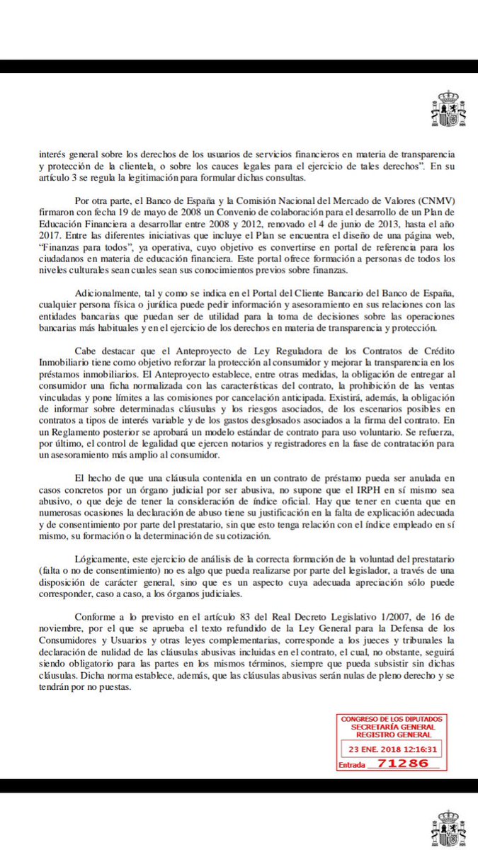 StopIRPH's tweet image. El @PPopular nos sigue tomando el pelo con respecto al #IRPH. No os perdáis las respuestas a las preguntas de @vendrellj "cumple los requerimientos y características que lo hacen idóneo para su empleo" entre otras perlas