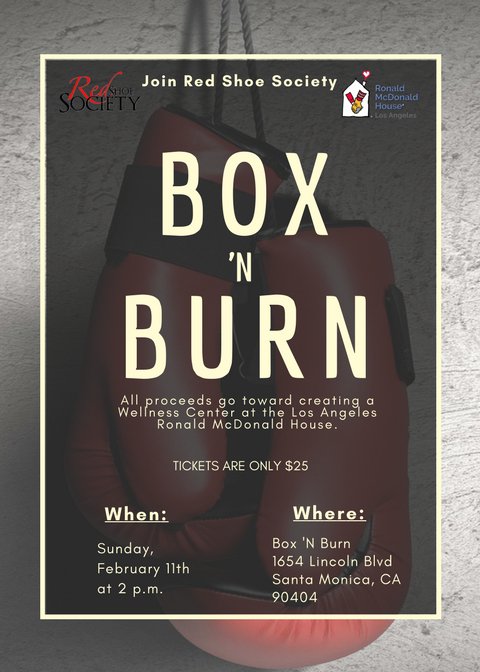 DON'T FORGET! Buy your ticket for <a href="/RedShoeLA/">Red Shoe Society LA</a> Box N Burn Class! Purchase your tickets here: bit.ly/2nxhyoT