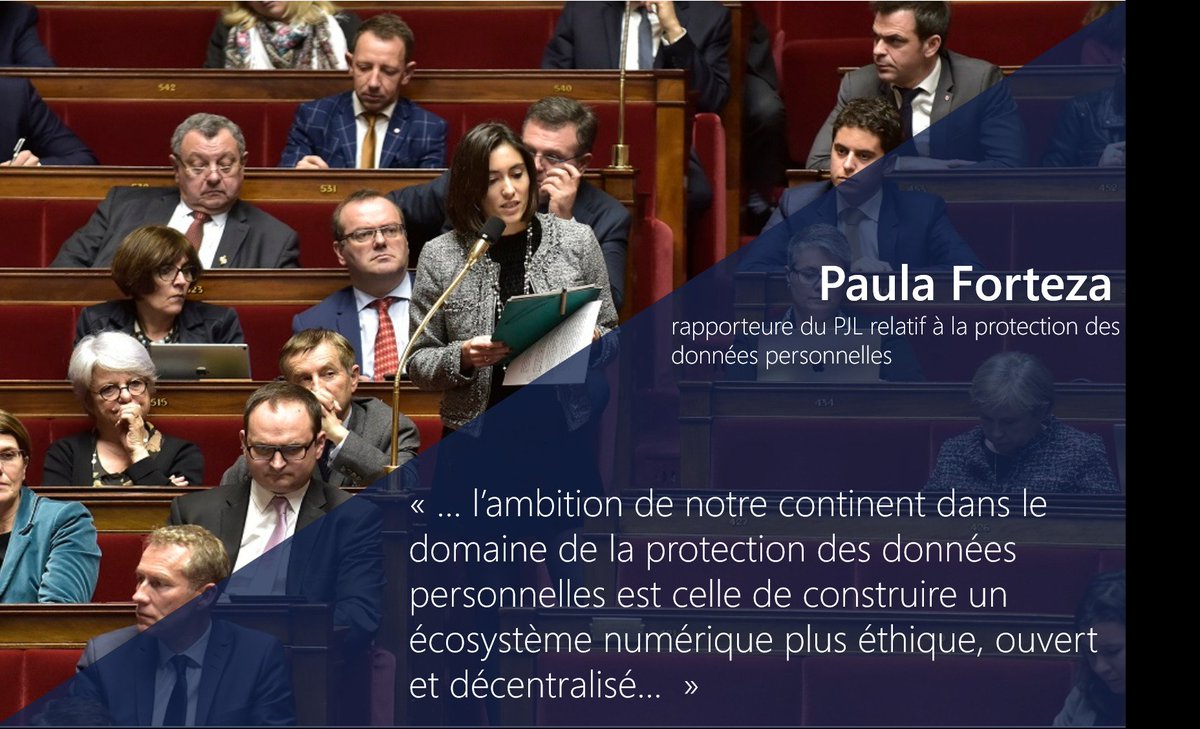 PaulaForteza's tweet image. #RGPD #DirectAN Le Règlement Européen pose les fondations d'un modèle du  numérique alternatif à celui proposé par les États Unis et par la Chine : éthique, ouvert et décentralisé 🇪🇺