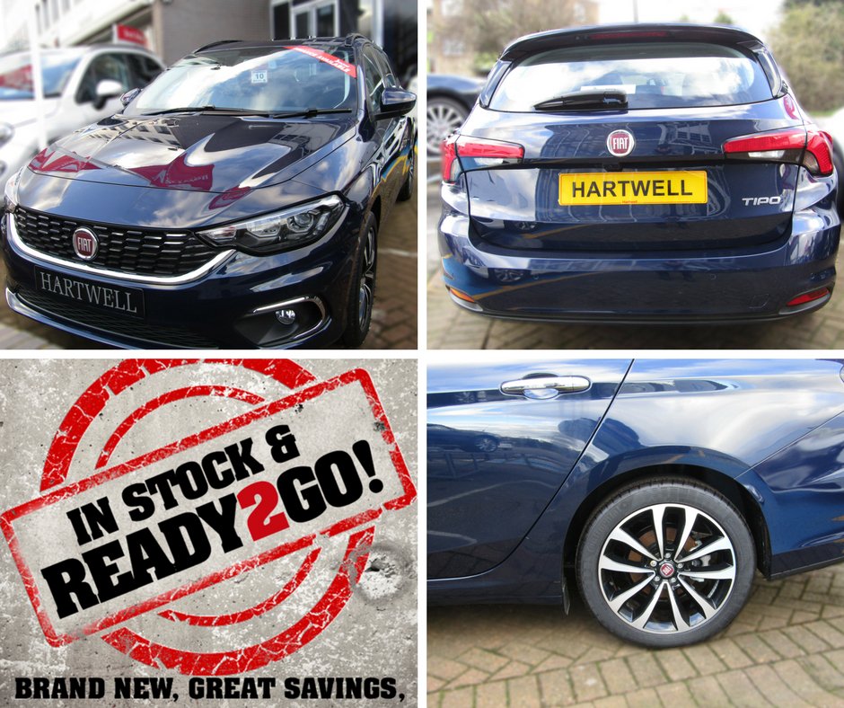** In Stock &amp; Ready To Go**
Drive away today in this Fiat Tipo Station Wagon Lounge 1.4 T-Jet which is now only £291.52 per month with 6.1% APR.  Was £18,345.00 and now only £16,766.40, SAVING £1,578.60! 
Find out more here; hartwell.co.uk/offers/fiat-ti…