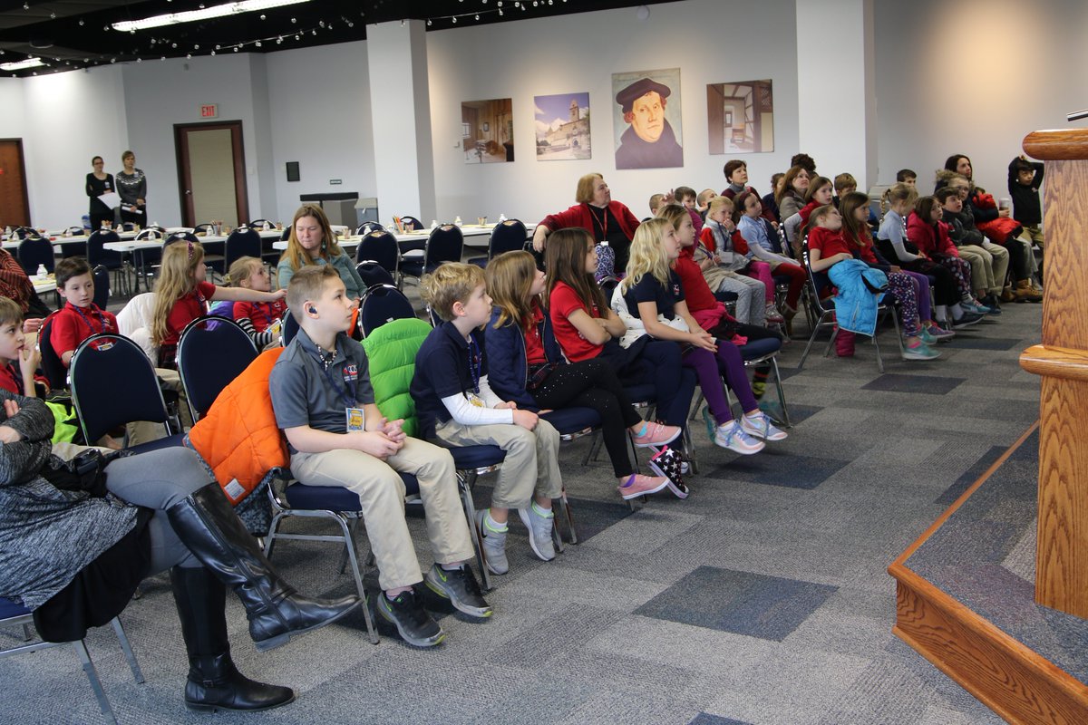 ConcordiaPub's tweet photo. It was a fun to have the second graders from @CCLSChargers #Luthed visit us today to learn about the publishing process. Thanks for coming! https://t.co/1XYsyKGV5g