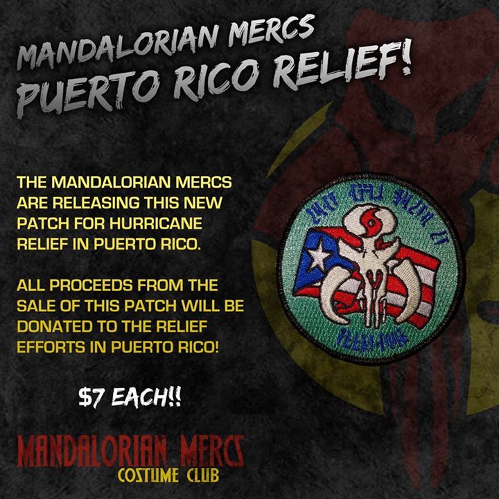 You can help those in need and show your Mando pride by getting yourself this custom Mercs patch! Now available on the Mercs Forum here>bit.ly/2nMAr7l (You need to register or sign in to view the store)