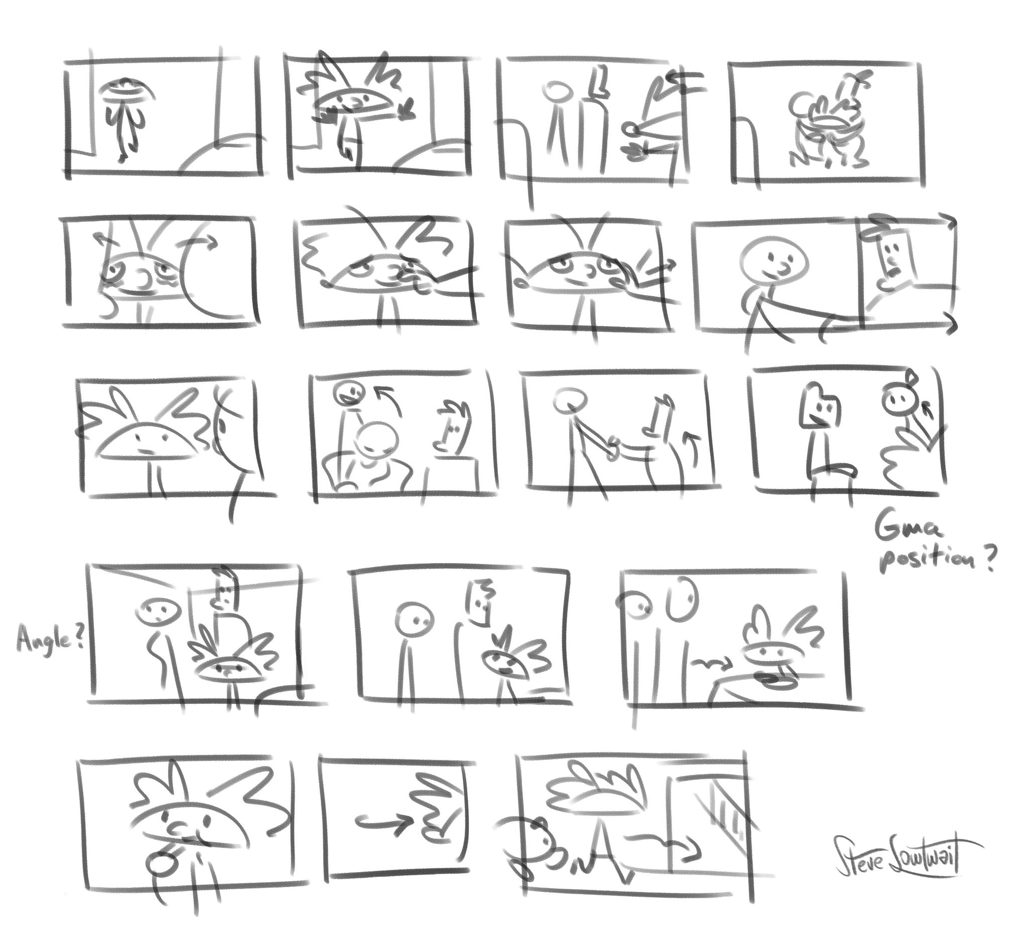 Рисунок раскадровка мультфильма