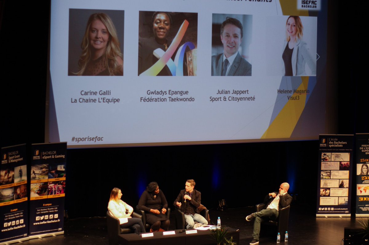 SportandCitizen's tweet photo. Conférence #SPORISEFAC merci aux étudiants @ISEFACBachelor #Lille
🎙️@JulianJappert « en France la place de la femme dans le sport est moins importante que dans d’autres pays européens » @CarineGalli, @GwladysEpangue @HeleneMagario et #JulienChapoy https://t.co/1dxRyP4Zrs
