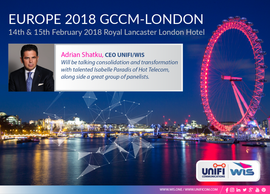 UNIFICOM's tweet photo. GCCM Europe 2018 is only a week away, be sure not to miss #HotTalk with Isabelle Paradis of @hottelecom ​ and Adrian Shatku, CEO of @WISTelecom and @UNIFICOM ! #GCCM #LONDON #PANELISTSPEAKERS #TELECOM #EVENT #OPERATORS #NETWORKING https://t.co/NvfKfeH6y6 https://t.co/5qvNARoyTv