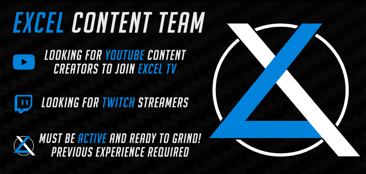 ExceL_GG's tweet photo. 🚨CONTENT CREATORS🚨

@ExceL_GG is looking for both YouTube creators and Twitch streamers! 

If you are interested or would like more details, please direct message us. Thank you!

@HyperRTs @NightRTs @ShoutGamers https://t.co/yZ8zX6iRg5