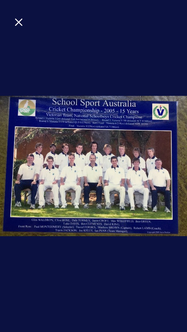 Paul Amy (@paulamy375) on Twitter photo Henry Brown to captain the Victorian 15 years and under cricket team at the national championships. And he’ll do it 13 years after his brother, <a href="/MelbCC/">Melbourne CC</a> skipper and ace batsman Matthew Brown, led the young Vics. A few notables played in the 2005 team, as this @Ev_Fenton pic shows. Henry Brown to captain the Victorian 15 years and under cricket team at the national championships. And he’ll do it 13 years after his brother, <a href="/MelbCC/">Melbourne CC</a> skipper and ace batsman Matthew Brown, led the young Vics. A few notables played in the 2005 team, as this @Ev_Fenton pic shows.