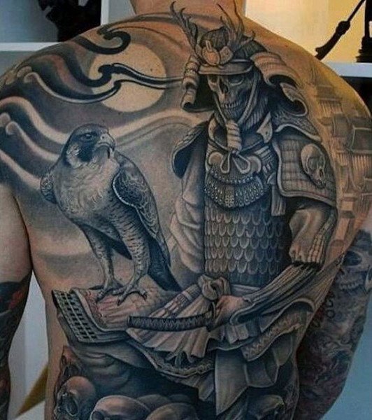 Finished Dragon and Samurai back piece by Adam Sky Rose Golds Tattoo  San Francisco CA  rtattoos
