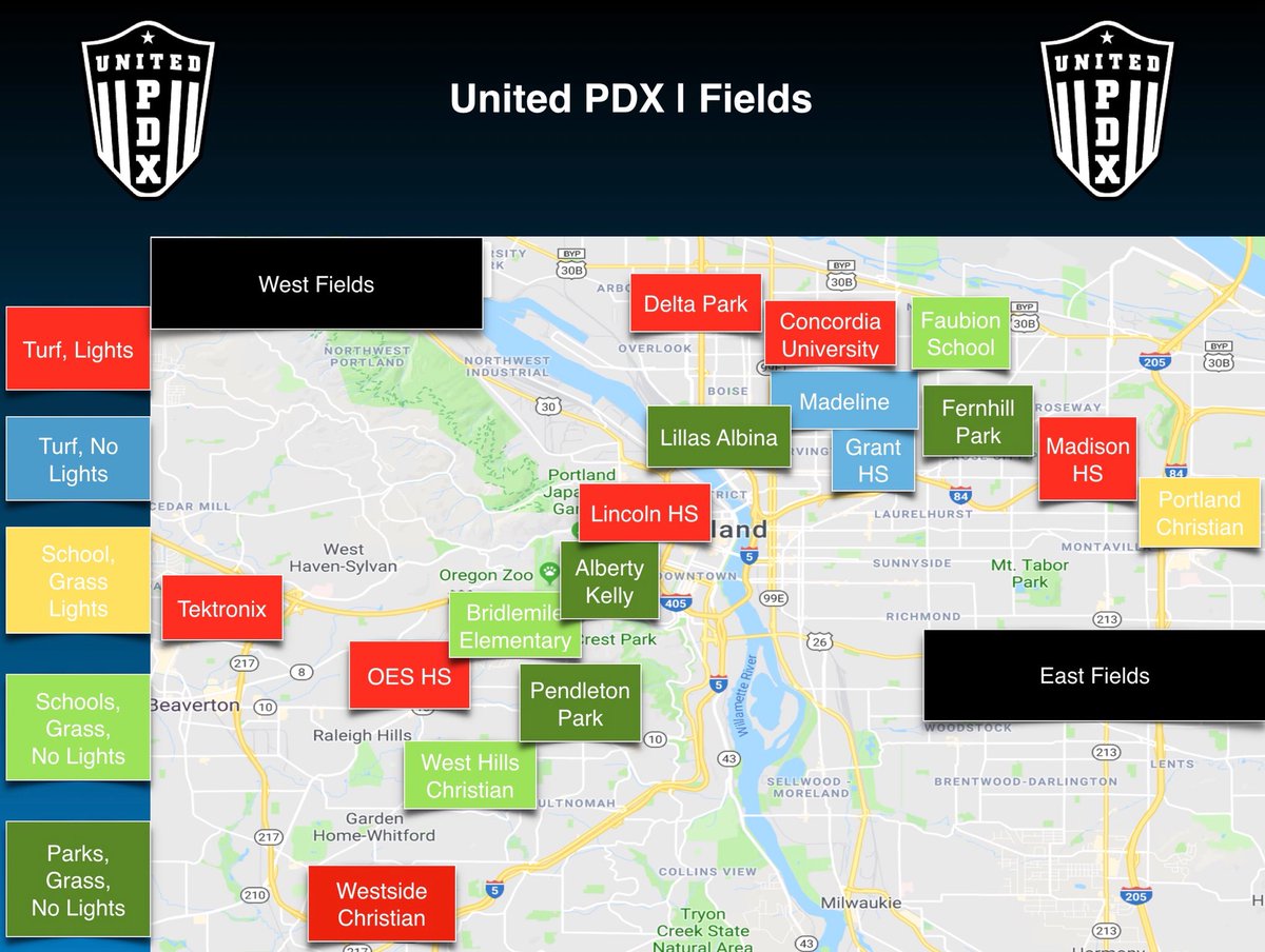 United*PDX features 9 Turf Fields and 8 Grass Fields within a 20 mile radius across Portland! google.com/maps/d/u/0/vie… #WeAreUnited @oregonyouthsoccer <a href="/NEUPDX/">NEUPDX SOCCER</a>