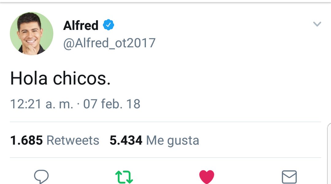 Cepedaclubfans's tweet photo. #OTDirecto6F #OTDirecto7F si esto pasa con un simple Hola chicos de Alfred, que pasará cuando Amaia diga oh que horror??? https://t.co/A0VOeflQhI