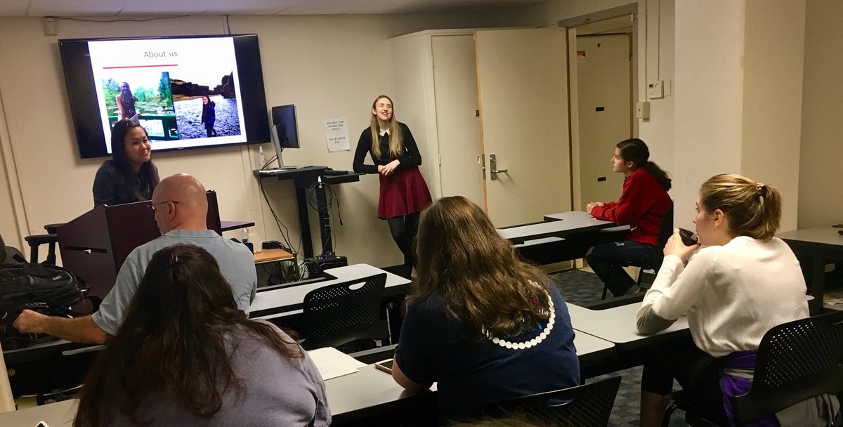 roxdill's tweet photo. @rebekahallen &amp; @aegallo tell @ManshipSchool #manship2005: You are braver than you think. Prepare for interviews to feel more confident when you are asking questions. https://t.co/MSb8azLb3L