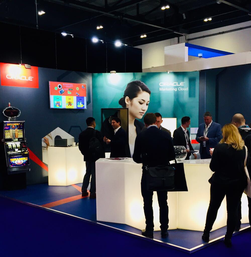 StephPohRimmer's tweet photo. Attending #ICE2018? Don't forget to pop by the @OracleMktgCloud stand S9-150 #modernmarketing #datadrivensolutions #gaming @ianspooner7 https://t.co/w2SY5H8Ks3