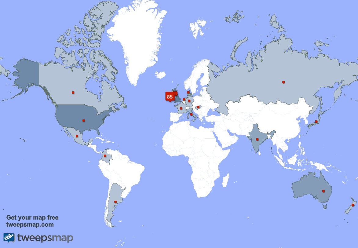 GirodeBaile's tweet photo. My followers live in Ireland (84%), UK.(8%)... Get your free map: https://t.co/GNFvFT6U1L https://t.co/qb58q0q2uj