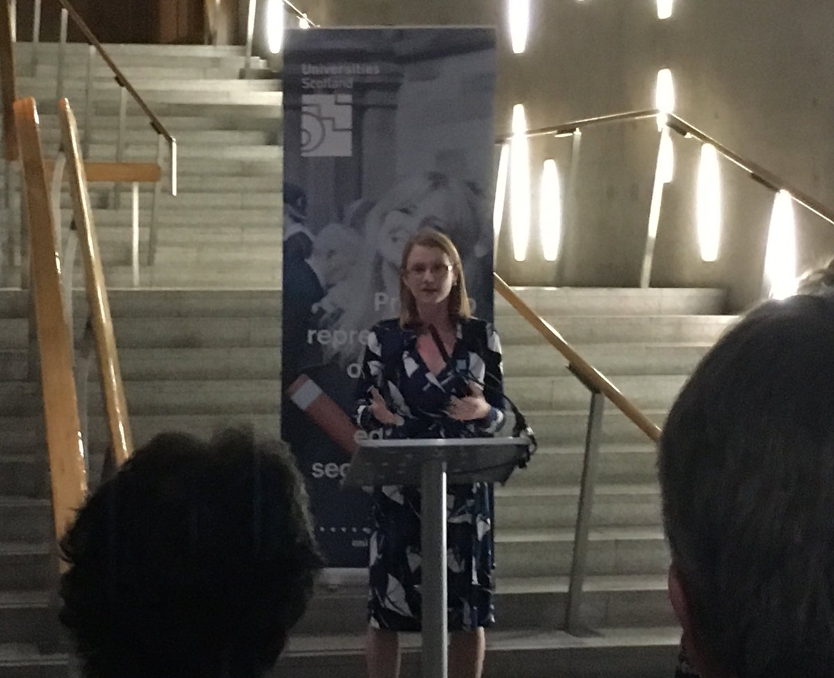 OUScotland's tweet photo. .@S_A_Somerville, Minister for HE, thanks the three principals, including @Scotto_Voce, who have led @uni_scot’s recent work on widening access. #WorkingToWidenAccess https://t.co/yZksBWN4qZ