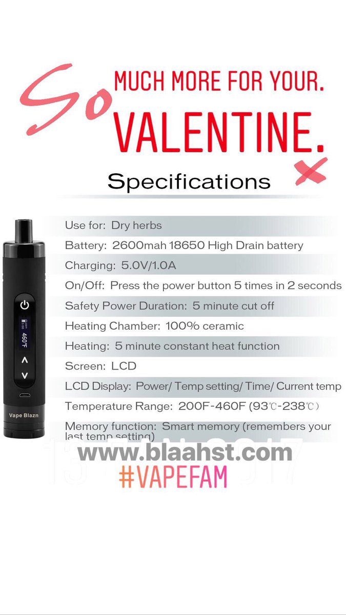 A special #valentine #gift. We #love to give you so much more and all packed into our Blaahst #vape Blazn. #bake #DryHerb for a great #vaping experience❤️ #vapecommunity #barnsleyisbrill . AVAILABLE at our online store blaahst.com and on eBay cmun.it/vhi0cpe