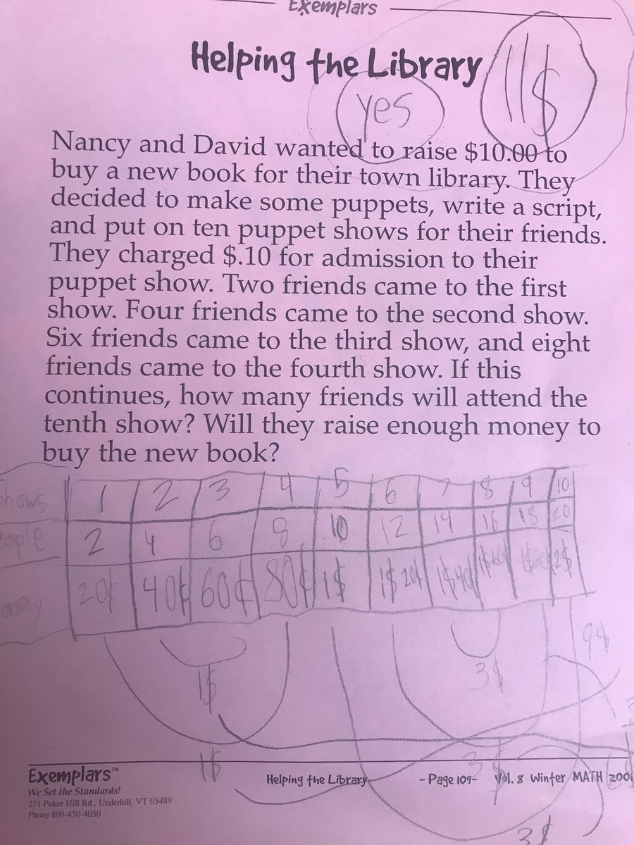 Hansen2ndGrade's tweet photo. Love to see what our kids do when they run into a challenge:) #ExtendingTheCore #ProblemSolvers #MultipleSteps https://t.co/UHsVtqxpXu