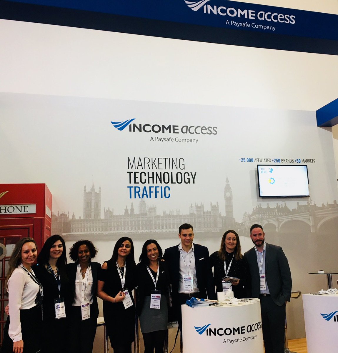 IncomeAccess's tweet photo. Our team had a great 1st day at #ICETotallyGaming. If we didn't catch up yet, make sure you swing by our #ICE2018 stand (N1-300) tomorrow &amp; Thurs! https://t.co/Q3hMiaJeAt