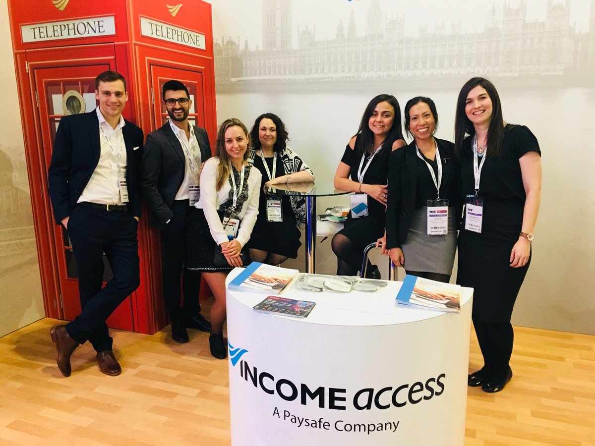 IncomeAccess's tweet photo. Our team had a great 1st day at #ICETotallyGaming. If we didn't catch up yet, make sure you swing by our #ICE2018 stand (N1-300) tomorrow &amp; Thurs! https://t.co/Q3hMiaJeAt
