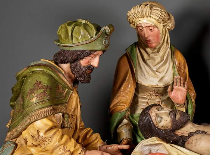 ExpoCisneros's tweet photo. Santo Entierro.Copín de Holanda y Juan de Borgoña.1514.Madera policromada.Extraordinario grupo escultórico que,gracias a la exposición,podemos admirar ya que su ubicación se encuentra en la cripta, al margen de los espacios abiertos en la visita de la Catedral. https://t.co/YqBj5b2h71