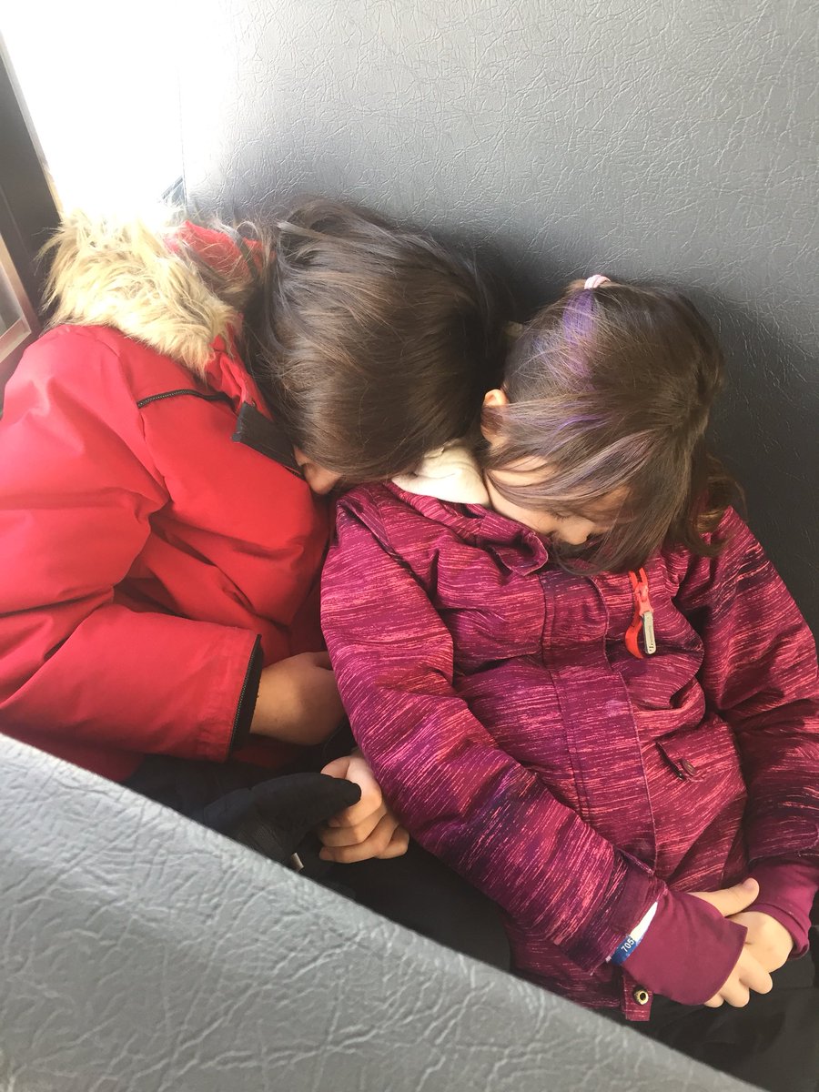 Mrs_MPiotrowski's tweet photo. Sleepy snowy ride home! @ShantyBayPS https://t.co/u8Jx0YEgQC