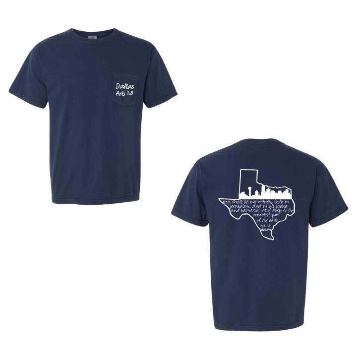 JennGarb's tweet image. Michael is selling shirts to raise money for summer mission projects. He is excited about sharing Jesus and serving the people of Dallas. Please let me know if you are interested. The shirts are $20 with an additional $2 for anything over a 2XL. Cash, check, PayPal accepted.