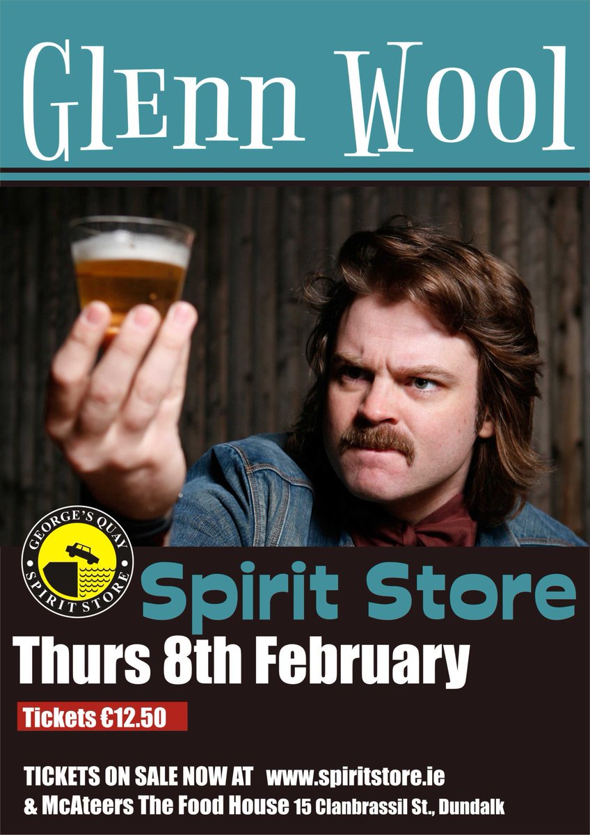 SpiritStore's tweet photo. Thurs 8th Feb @juiceboxcomedy Pts @GlennWool
Tix €12.50 from the bar, https://t.co/YkjRDmVU7E & @mcateersfood #nottobemissed #spiritstore #juiceboxcomedy
#standupcomedy #louthchat #ticketsonsalenow #glennwool https://t.co/4hnuO7KbGX