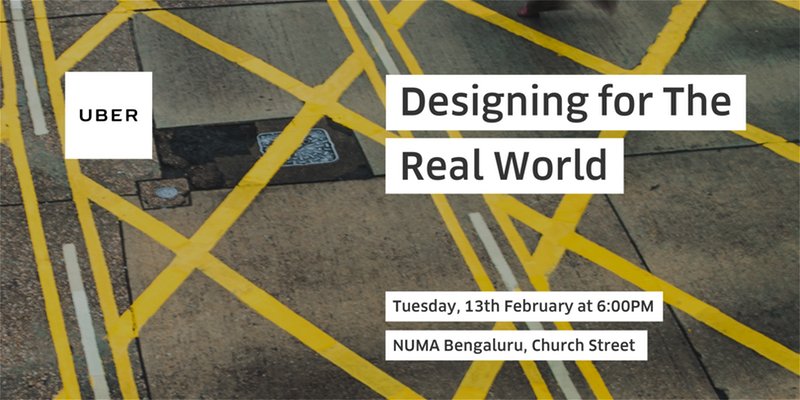 Join Uber Design Director <a href="/didierh/">Didier Hilhorst</a> and Global Research Manager <a href="/SaswatiSM/">Saswati Saha Mitra</a> at next weeks Design Meetup in Bangalore as they talk about designing for the real world.

uber.design/events