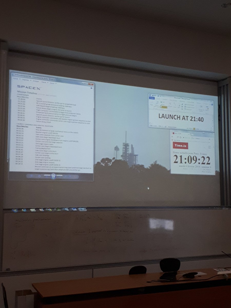 Matthieu_Compin's tweet photo. Étudiants d @ISAE_officiel RDV dans l'amphi 4 pour suivre en direct vers 21h45 le lancement en direct de la #FalconHeavy de @SpaceX #GoFalconHeavy #spacegeek https://t.co/Xly4kGZxHY