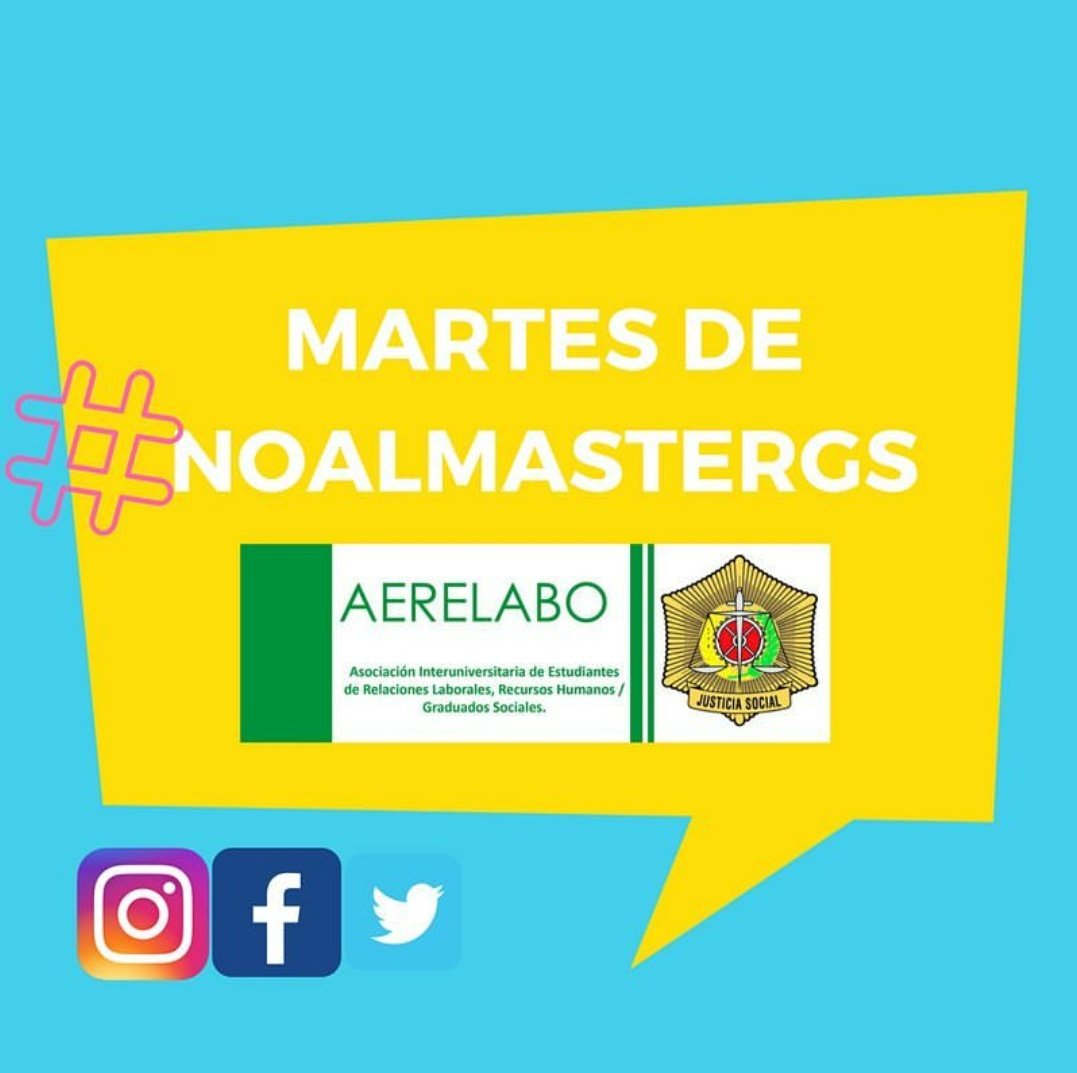 Nuestros compañer*s de <a href="/AERELABO/">AERELABO</a> inician la campaña #NoAlMasterGS todo nuestro apoyo desde <a href="/unileon/">Universidad de León</a> se debe de contar con los estudiantes en los temas que les afecte, tomen nota <a href="/arelcit_asoc/">Arecit</a> @RafaCatalaPolo <a href="/CGCOGSE/">Graduados Sociales</a> y @Presidente_GS