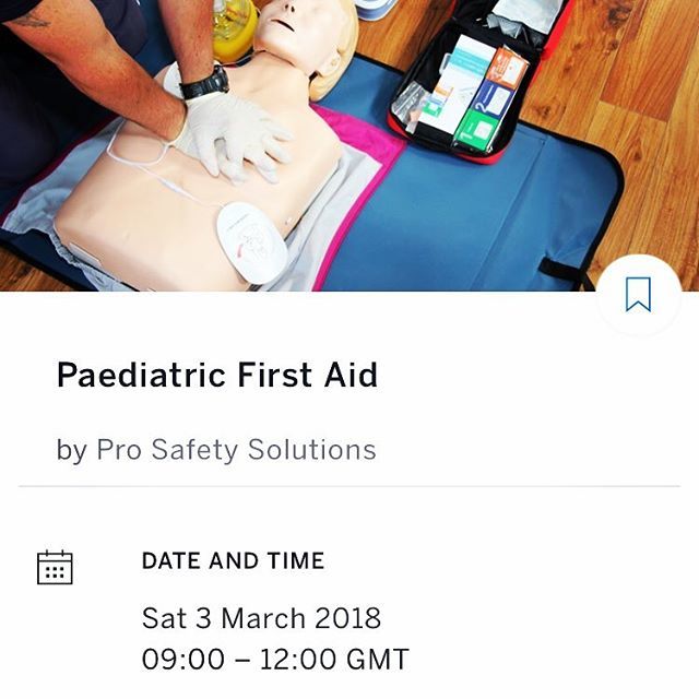 Pro_SafetySol's tweet image. Paediatric First Aid ift.tt/2BepIen