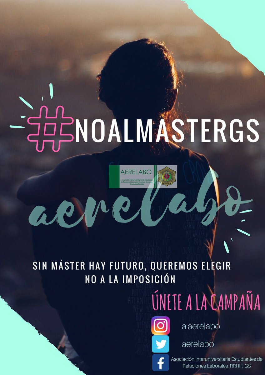 Todo mi apoyo a mis compañeros/as de <a href="/AERELABO/">AERELABO</a> en su reivindicación #NoAlMasterGS , espero que esta vez sí el <a href="/CGCOGSE/">Graduados Sociales</a> @Presidente_GS tenga la decencia de reunirse con ellos, no cómo hicieron durante mi mandato. <a href="/educaciongob/">Ministerio de Educación, FP y Deportes</a> y <a href="/MinisterioJusti/">Ministerio Justicia</a> tengan en cuenta a l*s estudiantes