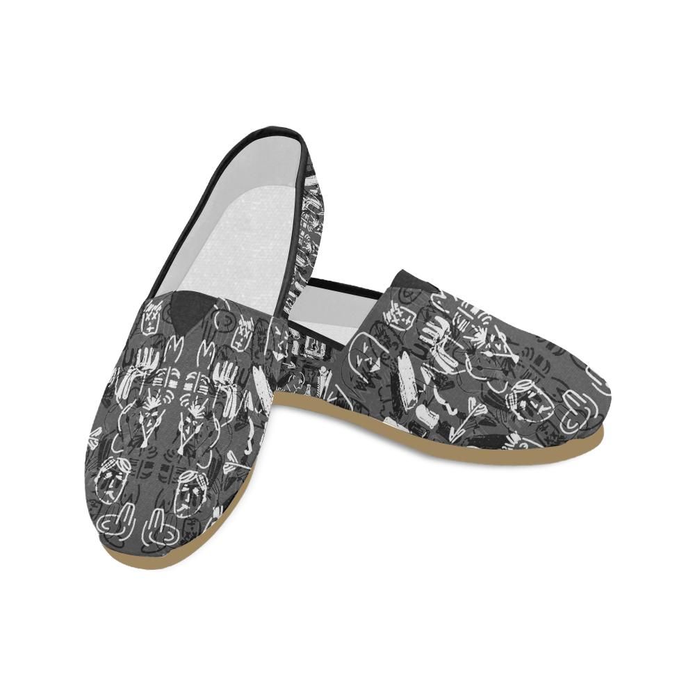 Monochrome Doodle Mania Casual Womens Shoes by Adrian Rodriguez buff.ly/2Eo785z are now available on our website #fashion #ShoesdayTuesday