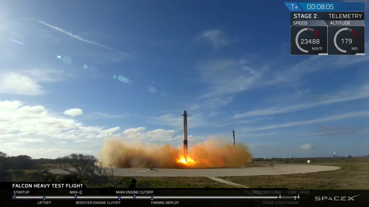 EspaceInfos's tweet photo. Toutes ses images sont juste magnifiques
Tant de personnes qui unissent leurs forces pour pouvoir nous faire rêver et atteindre des objectifs que beaucoup de personnes pensaient inimaginables ! 
Bravo pour ce lancement ! 🌍🚀📹
#FalconHeavy #SpaceX https://t.co/JcbCQ1m8LF