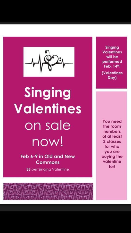 EP_FanSection's tweet photo. Go buy your singing valentines in New and Old Commons through Friday February 9th for $5💌🎵🌹 https://t.co/Z0Ado0adAm