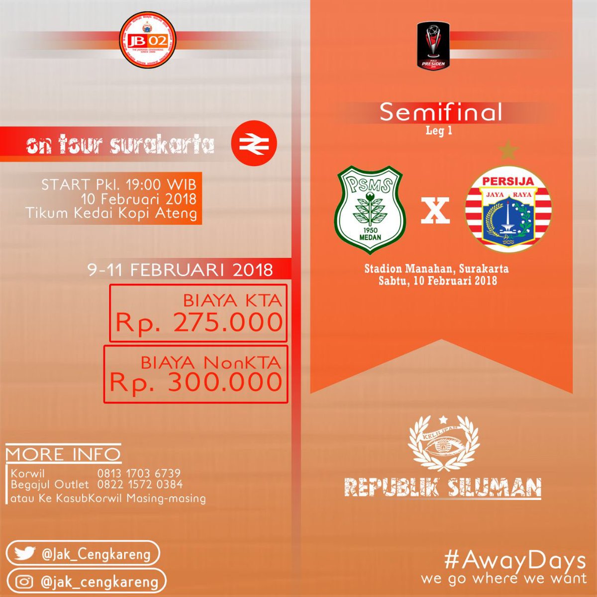 Tour Tandang feat @jak_cengkareng .. bisa Daftar Ke Kasub Masing2 Atau Langsung Ke Begajul Outlet , Lestarikan Tour Tandang , Gak Pake Dilarang ..