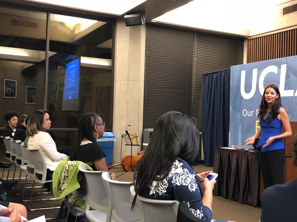 JoseHernandezDz's tweet image. My sister Juana giving the keynote last night for UCLA's first generation network. #FirstGenBruins #ProudBrother