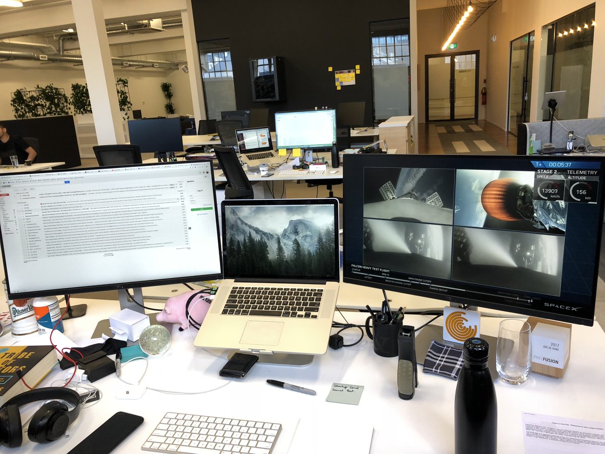 pixelfusionnz's tweet photo. The team watched in suspense during the SpaceX Falcon Heavy rocket launch @PixelFusion_NZ. Congrats @spacex & @elonmusk! ๐ค ๐
#spacex #elonmusk #falconheavylaunch #falconheavycargo #rocketlaunch #teslaroadster #tesla #pixelfusionnz #whereisthecore #workhardplayhard https://t.co/QeaS2XVkCV