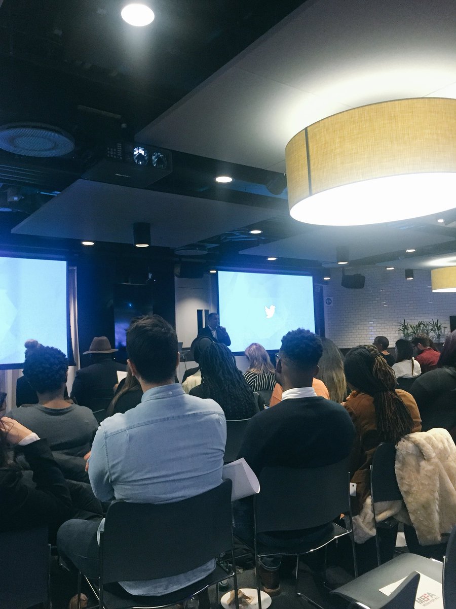 A huge room filled <a href="/Twitter/">Twitter</a> talking Diversity and how we can collectively make a difference across the media industry!  #MediaForAll