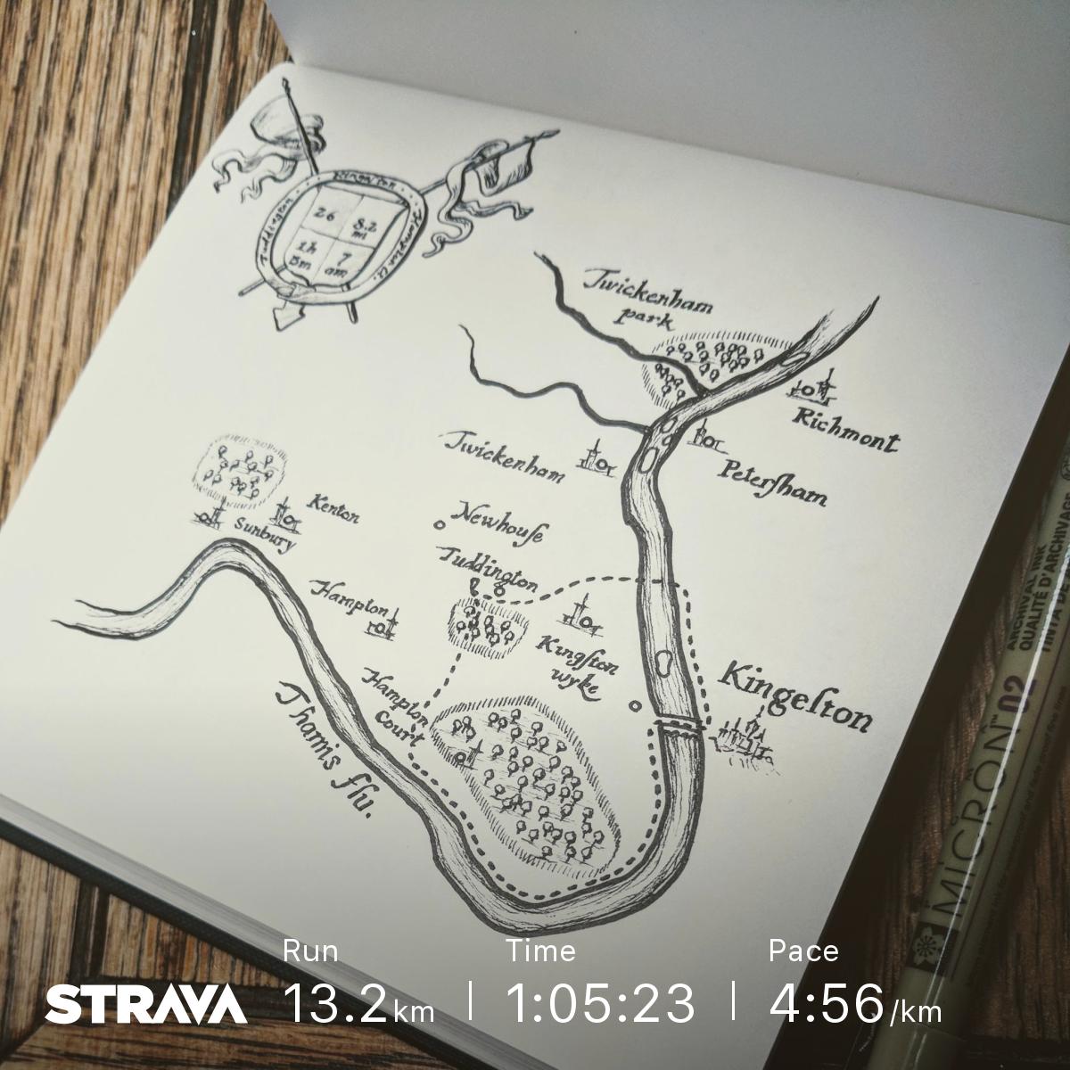 Strava's tweet photo. Owen Delaney's  illustrations of his running routes give #StravaArt a new meaning!
 https://t.co/r4yMTvkERV https://t.co/aLywOmQevP