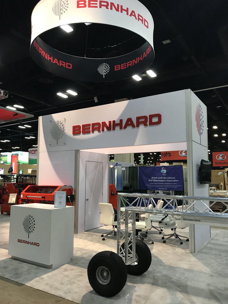 BernhardCompany's tweet photo. Ready! Come and see us Wednesday- Thursday on booth 14095 @GIS_2018  What’s new? Talk to us about #turfhealth @MLR_Sports #supplementarylights #education https://t.co/35Djwk7hMK