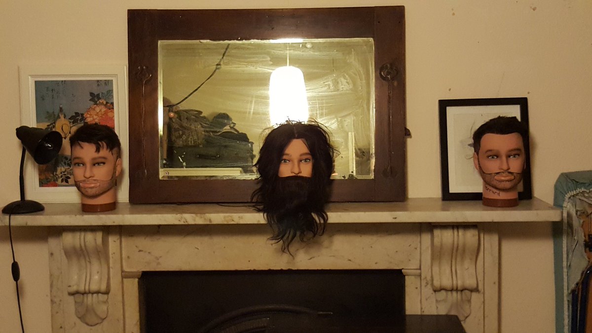 FringeMovement's tweet photo. New bedroom, new gargoyle arrangement https://t.co/FYHueyFacU