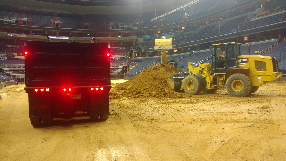 CWStrittmatter's tweet photo. CW Strittmatter proud to have provided dirt for "Monster Jam 2018" course at the Capital One Arena, Washington, DC. https://t.co/0e4aAv5Hn5