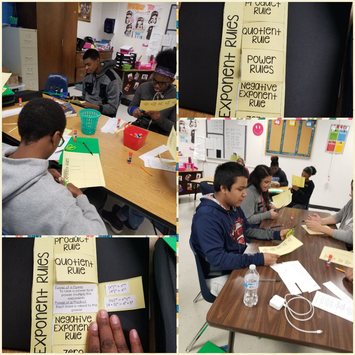 ArmourHBMS's tweet photo. 8th Grade CNR using graphic organizers to help with Exponents Rules! #HBMSHawks https://t.co/toodIADtMW