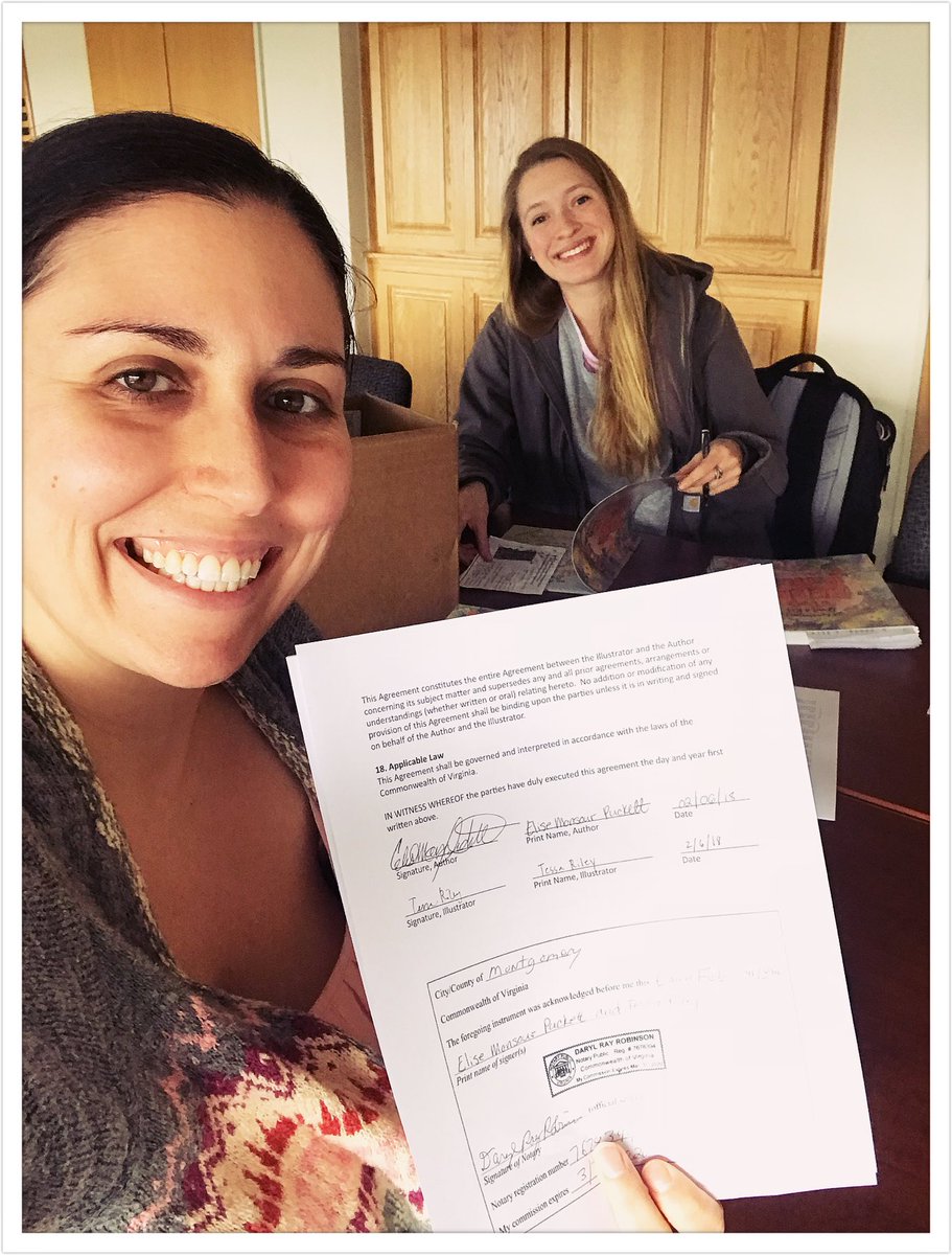 elisempuckett's tweet photo. Itโs official! Tessa Riley and I signed the contract today for book #2 in the Childrenโs book series, โThe Adventures of Scout & Kit.โ Stay tuned for #sneakpeeks of the illustrations soon! #scoutandkit https://t.co/M6otVXnjLG