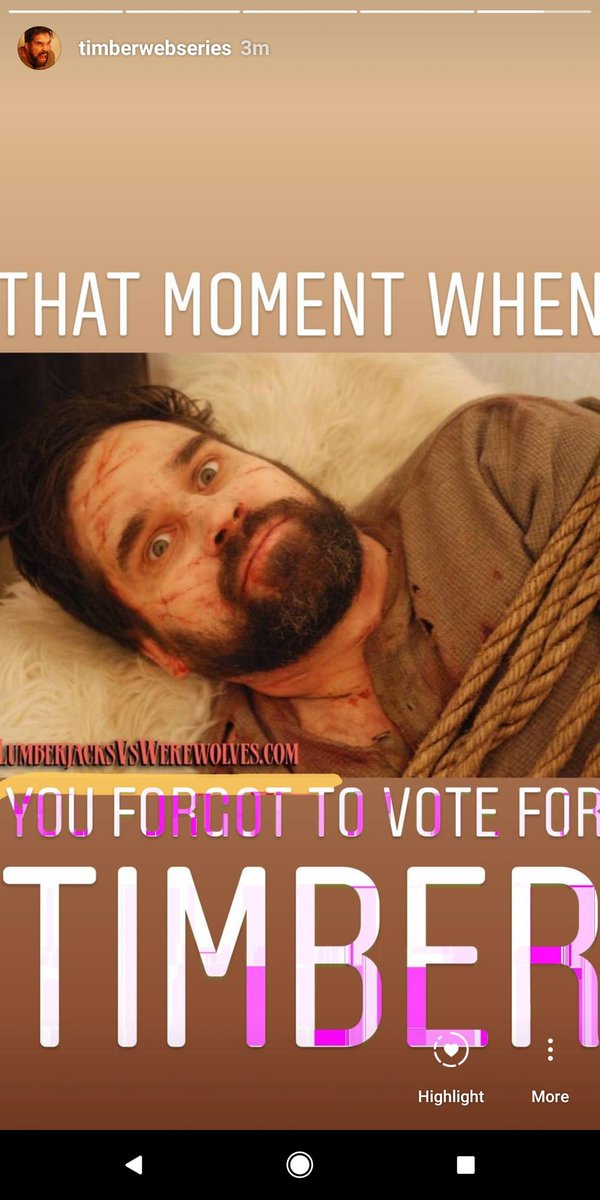 TimberWebseries's tweet image. Did you vote for Timber today? Don't forget. #Storyhive