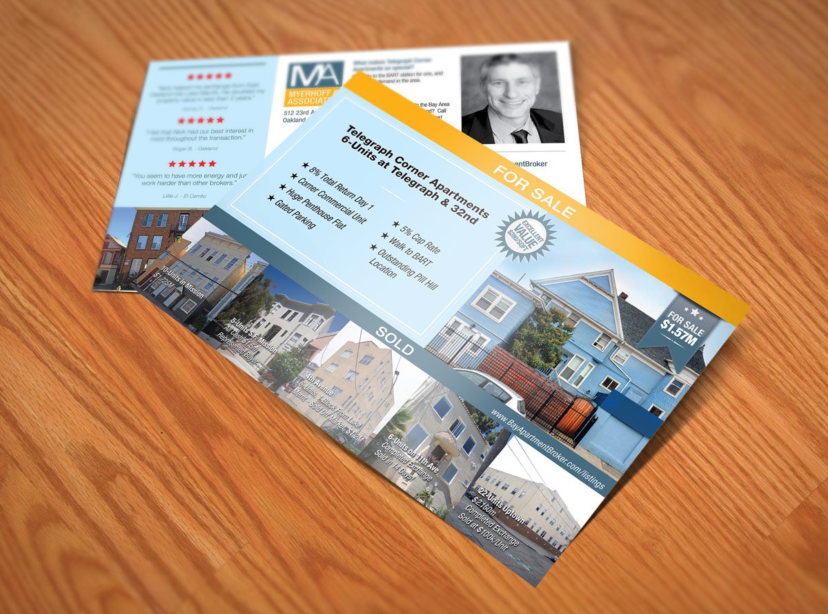 DKDesignStudio's tweet photo. direct mail postcard for real estate company #dkdesignstudio, #myerhoffandassociates #directmail #print https://t.co/ioCizK2yM6