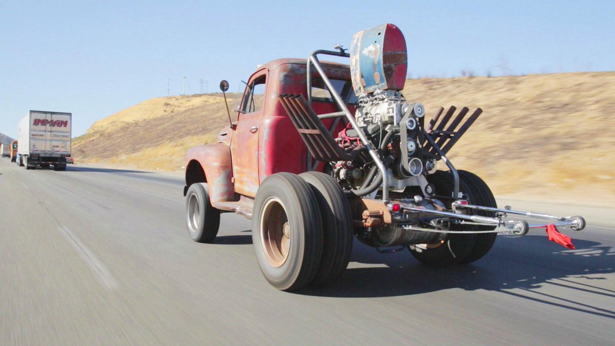 hotrodmagazine's tweet photo. Remember when @TAngelodrift and @MIKEFINNEGAN999 road tripped #StubbyBob to nostalgia drags at Eagle Field? Yeah...that's one heroic dump truck. Watch this episode of @RoadkillShow powered by @Dodge and @OptimaBatteries on YouTube Now! https://t.co/7C5wdxQUZL https://t.co/gVMoCZ9zyJ