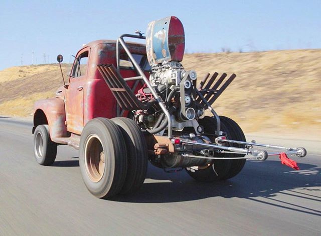 hotrodmagazine's tweet photo. Remember when Tony Angelo and Finnegan road tripped #StubbyBob to nostalgia drags at Eagle Field? Yeah...that's one heroic dump truck. Watch this episode of @RoadkillShow powered by @DodgeOfficial and @OptimaBatteries on YouTube Now! https://t.co/Aq6sozPvDR https://t.co/Rldks37C0p