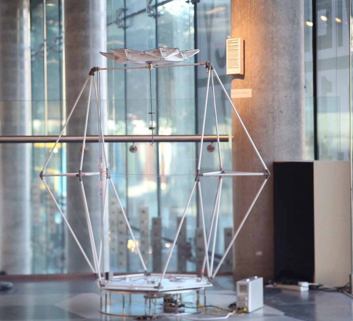 mcdonafiona2's tweet photo. Last chance to catch our commissioned work GRB-Locator-Array responding to real-time satellite data at "Incase Of Emergency" @SciGalleryDub till Feb 12th. In collaboration with @scienceirel  @School of @UCD_physics @OMG CONNECT @pervasivenation https://t.co/1ndBKQsqs9