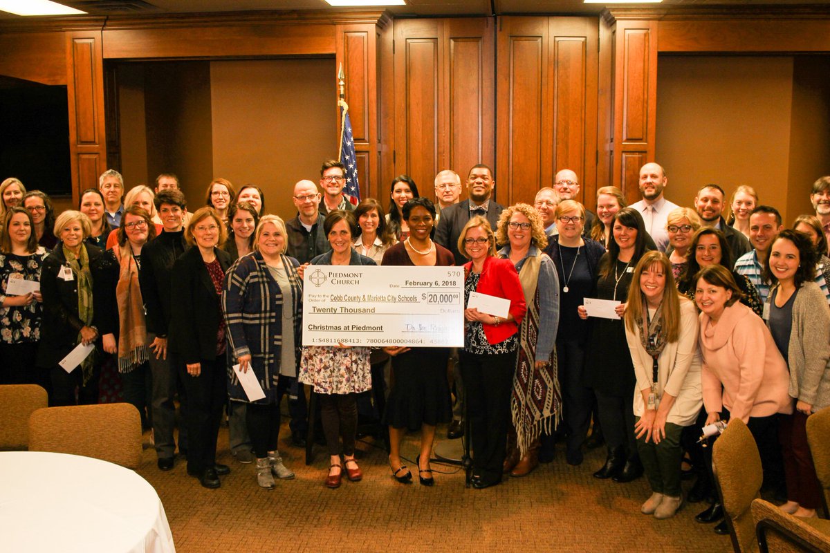 $20k was given out today to 37 schools from Christmas At Piedmont.  Great day!